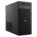 Black Dell computer tower on a light gray background